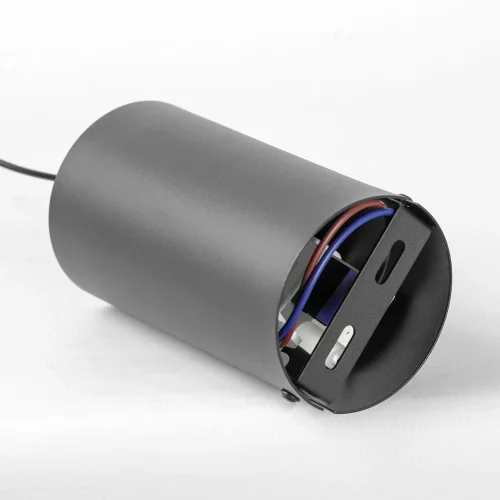 Люстра подвесная LED Hardin LSP-7434 Lussole прозрачная на 1 лампу, основание чёрное в стиле современный кольца фото 4