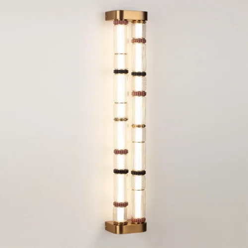 Бра Collier 5455/60WL Odeon Light прозрачный на 1 лампу, основание латунь античное бронза в стиле современный фото 4