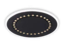 Светильник потолочный LED с пультом FL51407 Ambrella light чёрный 1 лампа, основание чёрное в стиле современный хай-тек тарелка с пультом