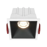 Светильник точечный Alfa LED DL043-01-10W3K-D-SQ-WB Maytoni белый чёрный 1 лампа, основание белое чёрное в стиле современный 