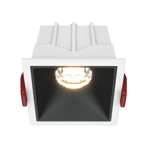 Светильник точечный Alfa LED DL043-01-10W3K-D-SQ-WB Maytoni белый чёрный 1 лампа, основание белое чёрное в стиле современный 