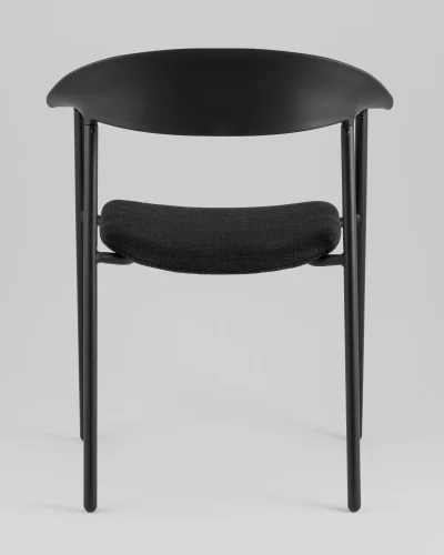 Стул Eila, с подушкой, пластик черный УТ000039776 Stool Group, чёрный/рогожка, ножки/пластик/чёрный, размеры - *775***502*591 фото 4