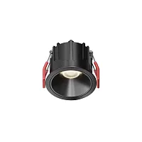 Светильник точечный LED Alfa LED DL043-01-10W4K-RD-B-1 Maytoni чёрный на 1 лампу, основание чёрное в стиле современный хай-тек круглый