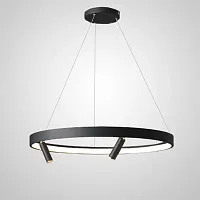 Люстра подвесная RAPID CH D60 Black Brass 201276-23 ImperiumLoft чёрная на 3 лампы, основание латунь в стиле современный 