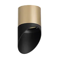 Светильник накладной Rullo GX53 R349087 Lightstar золотой чёрный 1 лампа, основание золотое в стиле хай-тек современный круглый