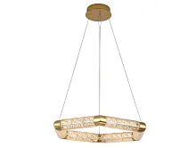 Светильник подвесной LED 8486/640 gold Newport прозрачный 1 лампа, основание золотое в стиле американский современный классический квадраты