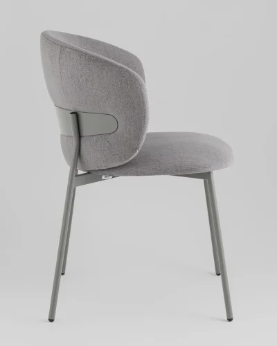 Стул Блейз велюр серый, каркас серый УТ000039825 Stool Group, серый/букле, ножки/металл/чёрный, размеры - ***** фото 3