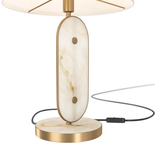 Настольная лампа Marmo MOD099TL-01G Maytoni белая 1 лампа, основание золотое камень металл в стиле арт-деко  фото 6