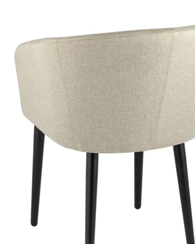 Кресло Ральф рогожка бежевый УТ000034591 Stool Group, бежевый/рогожка, ножки/металл/чёрный, размеры - ****580*600 фото 5