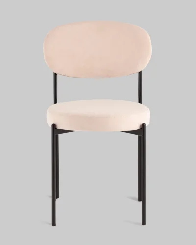 Стул Бриф DD велюр бежевый УТ000041426 Stool Group, бежевый/велюр, ножки/металл/чёрный, размеры - *830**** фото 2