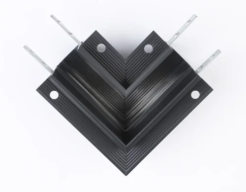 Коннектор угловой для встраиваемого шинопровода Magnetic GL3354 Ambrella light чёрный в стиле  для светильников серии Magnetic встраиваемый магнитный фото 5