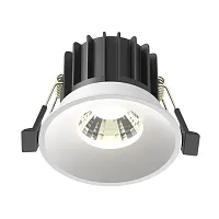 Светильник точечный LED Round DL058-12W4K-W Maytoni белый 1 лампа, основание белое в стиле современный 