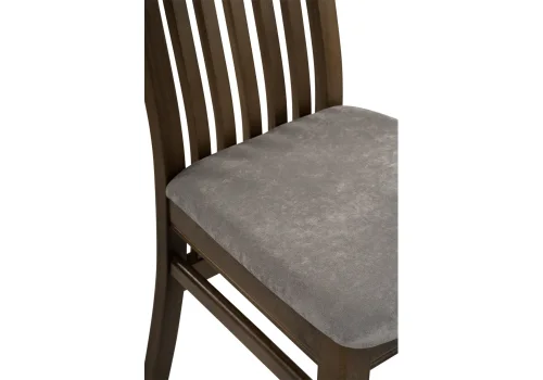 Деревянный стул Арлет Tenerife stone / орех 543605 Woodville, серый/ткань, ножки/массив бука дерево/орех, размеры - ****450*550 фото 6