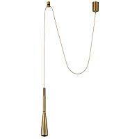 Светильник подвесной LED Pix 7041/6L Odeon Light бронзовый на 1 лампу, основание бронзовое в стиле хай-тек трубочки