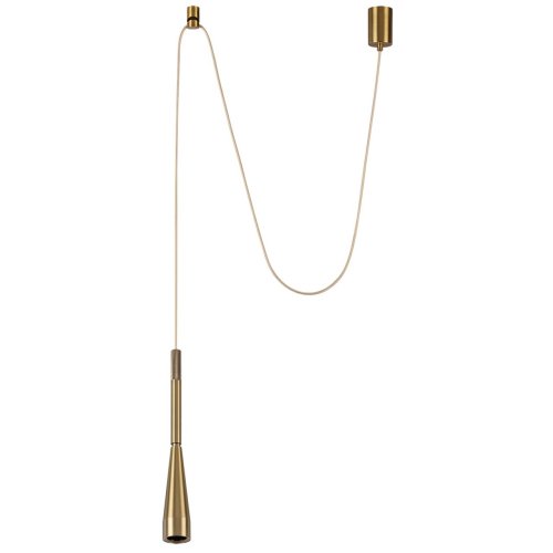 Светильник подвесной LED Pix 7041/6L Odeon Light бронзовый на 1 лампу, основание бронзовое в стиле хай-тек трубочки