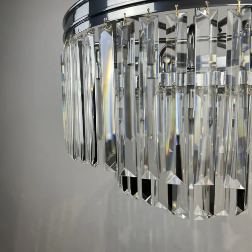 Люстра подвесная Fringe 228791-22 ImperiumLoft прозрачная на 10 ламп, основание хром в стиле современный арт-деко  фото 2