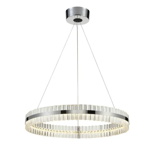 Светильник подвесной LED Faccia VL1694P02 Vele Luce прозрачный 1 лампа, основание хром в стиле современный кольца фото 2