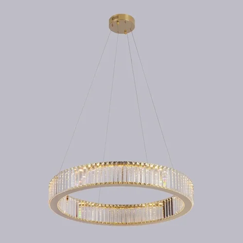 Светильник подвесной LED 8443/S chrome Newport прозрачный на 1 лампу, основание хром в стиле современный кольца