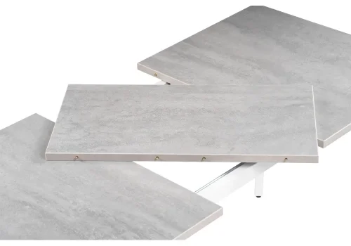 Стол раскладной Денвер Лофт 120 25 мм бетон / белый матовый 506945 Woodville столешница бетон из лдсп фото 6