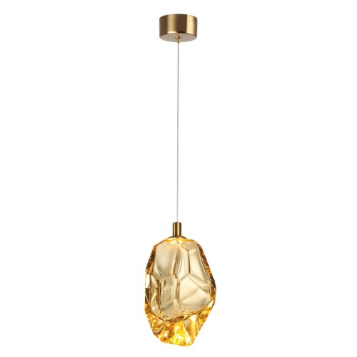 Светильник подвесной LED Gemme 7111/4LA Odeon Light янтарный на 1 лампу, основание бронзовое в стиле современный классический выдувное фото 4