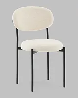 Стул Бриф DD букле молочный УТ000041482 Stool Group, белый/букле, ножки/сталь/чёрный, размеры - *****