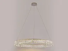 Люстра подвесная LED 8240/80 chrome Newport прозрачная на 1 лампа, основание хром в стиле классика модерн американский кольца