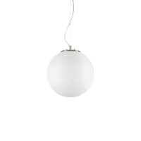 Светильник подвесной GRAPE SP1 SMALL Ideal Lux белый на 1 лампу, основание латунь в стиле современный шар