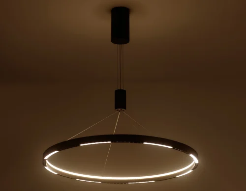 Светильник подвесной LED FL5856 Ambrella light чёрный 1 лампа, основание чёрное в стиле современный хай-тек кольца фото 4