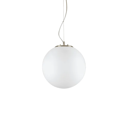 Светильник подвесной GRAPE SP1 SMALL Ideal Lux белый на 1 лампу, основание латунь в стиле современный шар