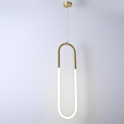 Светильник подвесной LED Rudi 85400-22 ImperiumLoft белый 1 лампа, основание золотое в стиле современный  фото 5