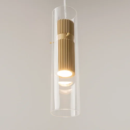 Светильник подвесной Dynamics MOD326PL-01MG Maytoni прозрачный матовый золото на 1 лампу, основание матовое золото в стиле современный фото 8