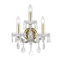 Бра Diamante E 2.1.3.200 G Dio D'Arte без плафона на 3 лампы, основание золотое в стиле классический 