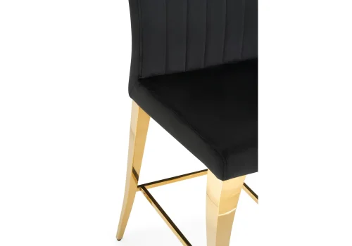 Полубарный стул Joan black / gold 15388 Woodville, чёрный/велюр, ножки/металл/золотой, размеры - ****470*640 фото 6