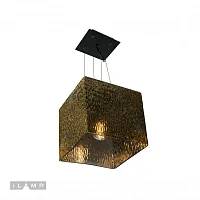 Светильник подвесной Cube A1407 GD iLamp золотой 1 лампа, основание чёрное в стиле современный лофт 