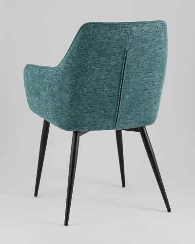 Стул обеденный Lynet, голубой УТ000039283 Stool Group, голубой/рогожка, ножки/металл/чёрный, размеры - ***** фото 5