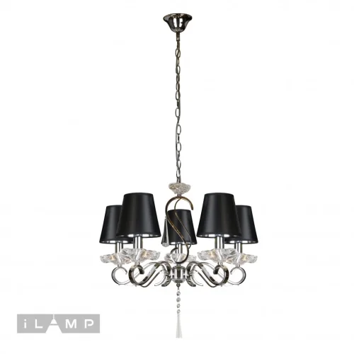 Люстра подвесная Stella RM1684/5CR iLamp чёрная на 5 ламп, основание хром в стиле современный американский Люстра подвесная Stella RM1684/5CR iLamp чёрная на 5 ламп, основание хром в стиле современный американский