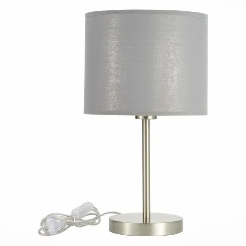 Настольная лампа Brescia SLE300514-01 Evoluce серая 1 лампа, основание никель металл в стиле современный  фото 2