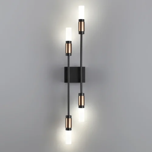 Бра LED Candel 5009/10WL Odeon Light белый на 1 лампа, основание чёрное в стиле современный  фото 4