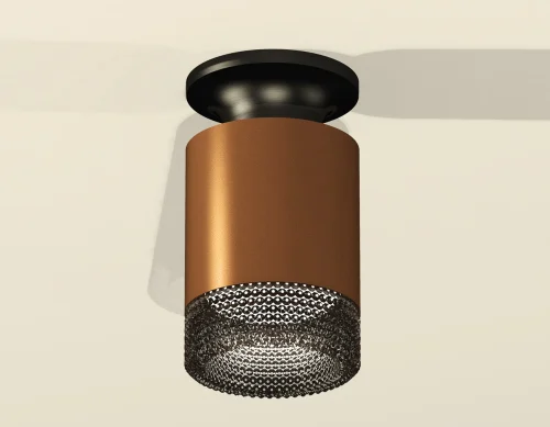 Светильник накладной Techno spot XS6304112 Ambrella light коричневый 1 лампа, основание чёрное в стиле современный круглый фото 3