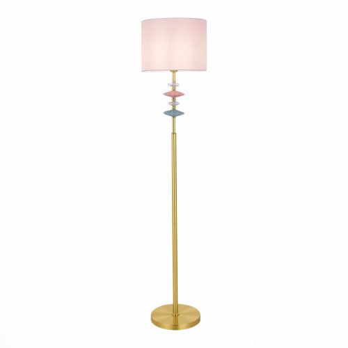 Торшер Attic SLE1117-205-01 Evoluce  розовый 1 лампа, основание золотое в стиле классический
