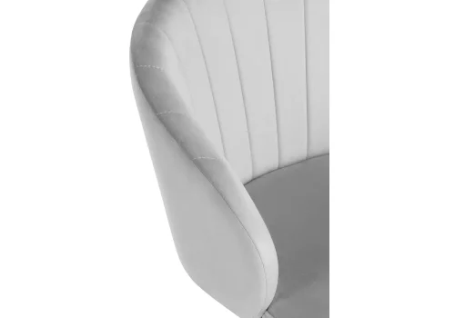 Компьютерное кресло Пард confetti silver серый / белый 464231 Woodville, серый/велюр, ножки/пластик/белый, размеры - *870***590*600 фото 7