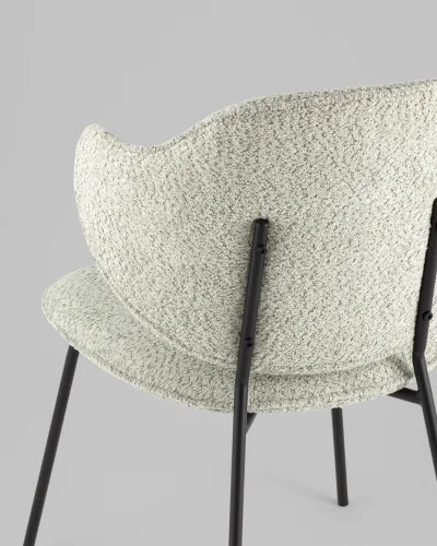 Стул Bellamy, букле мятный УТ000040259 Stool Group, мятный/букле, ножки/металл/чёрный, размеры - *820**** фото 7