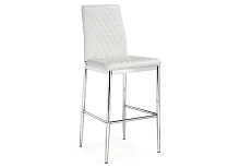 Барный стул Teon white / chrome 15513 Woodville, белый/искусственная кожа, ножки/металл/хром, размеры - *1000***410*500