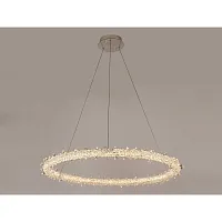 Светильник подвесной LED 8281/800 Newport прозрачный 1 лампа, основание хром в стиле современный кольца