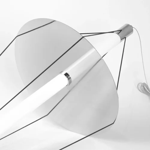 Светильник подвесной LED Nolan LSP-7441 Lussole белый на 1 , основание хром в стиле современный хай-тек линейный фото 3