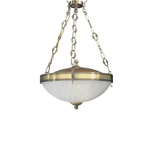 Люстра подвесная  L 5610/3 Reccagni Angelo белая на 3 лампы, основание античное бронза в стиле классический  фото 3