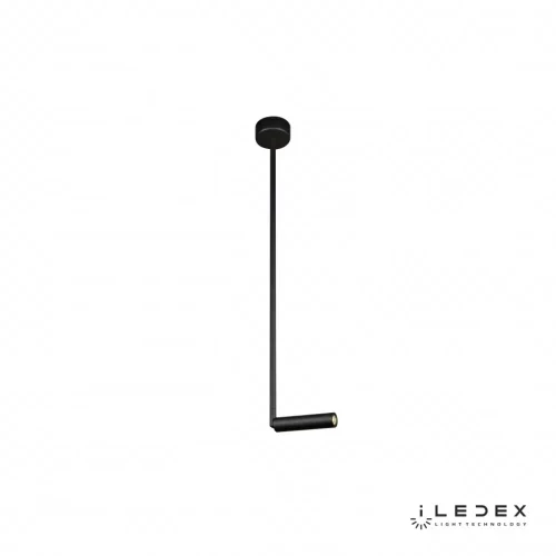 Светильник подвесной LED Telescope 7010/1PS BK iLedex чёрный на 1 лампу, основание чёрное в стиле современный хай-тек трубочки
