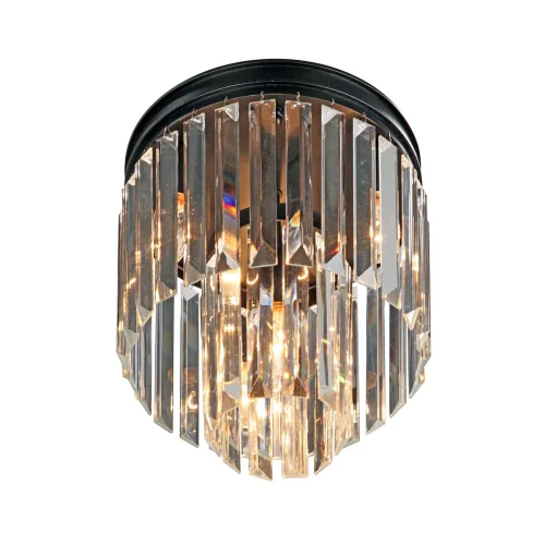 Люстра потолочная V5151-1/3+1PL Vitaluce прозрачная на 4 лампы, основание чёрное в стиле классический современный  фото 3