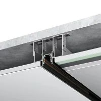 Шинопровод магнитный встраиваемый под ГКЛ 12мм 2м Skyline 48+ ST1004.429.12 ST-Luce чёрный в стиле хай-тек для светильников серии Skyline 48+ шинопровод магнитный гкл 12мм