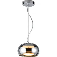 Светильник подвесной LED Mildred TL1214H-12SM Toplight чёрный серый 1 лампа, основание хром в стиле хай-тек современный 